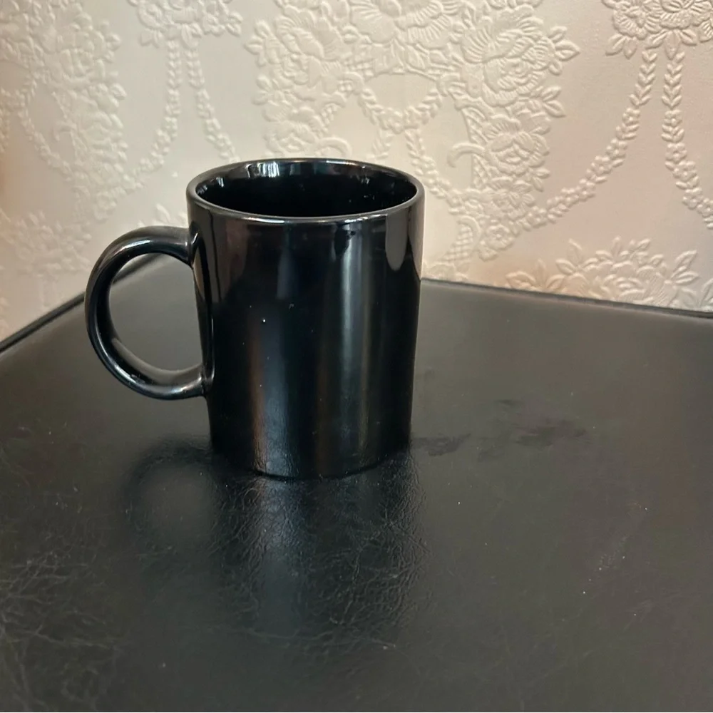 Disney Mickey mug gold black great condition approximately 3.75” high